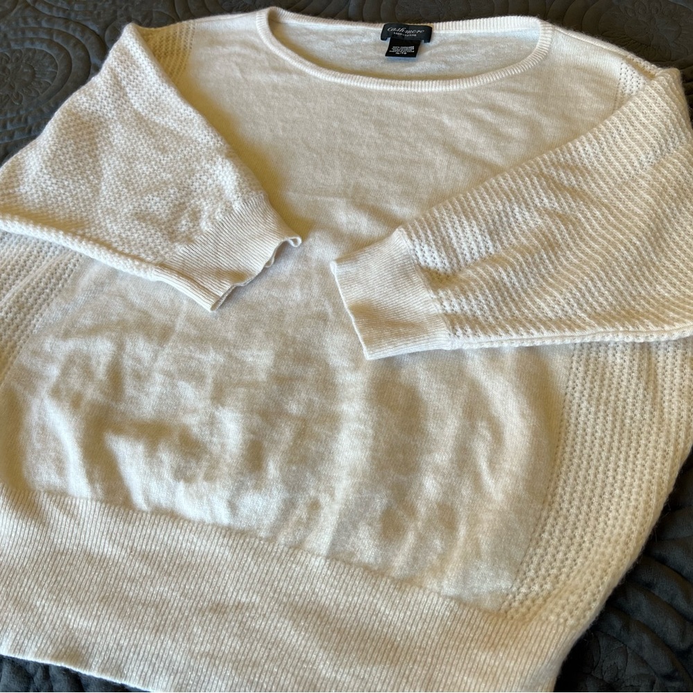 Lord & Taylor 100% Cashmere Dolman Sleeve Sweater
